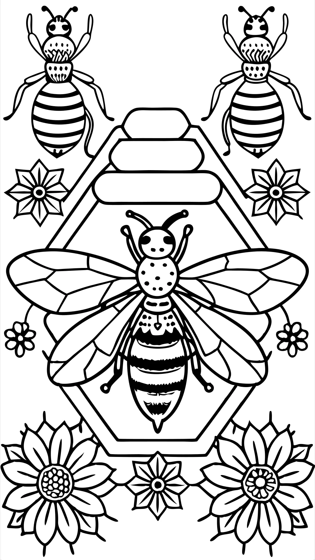 coloring pages of bees